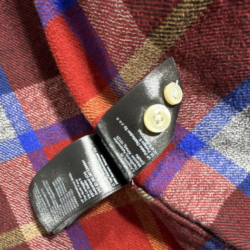 The North Face Arroyo Mens M Flannel Cotton Plaid Long Sleeve Button-Up NF0A5G2Q